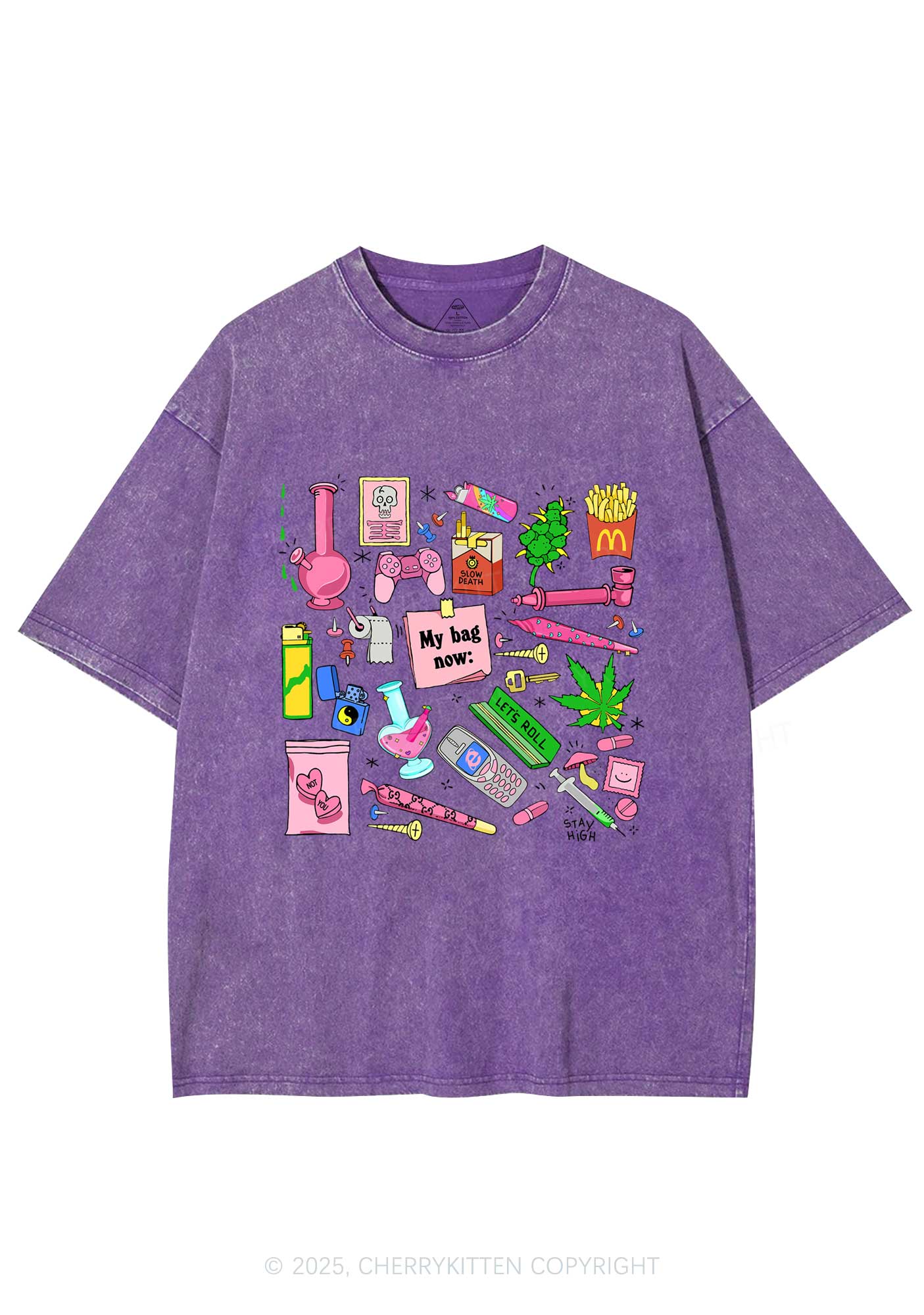 My Bag Now Y2K Washed Tee Cherrykitten