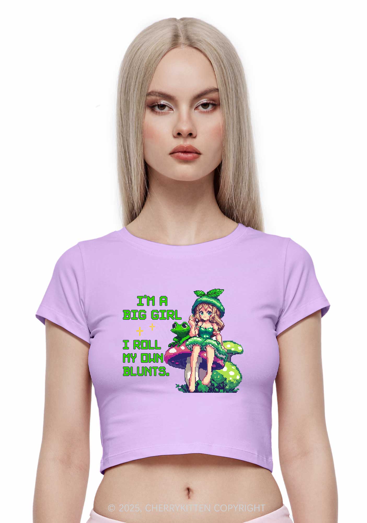 Roll My Own Blunts Y2K Baby Tee Cherrykitten
