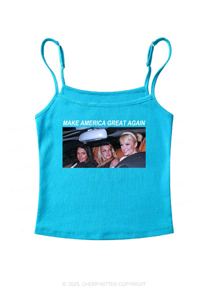 Make America Great Again Y2K Spaghetti Strap Cami Cherrykitten