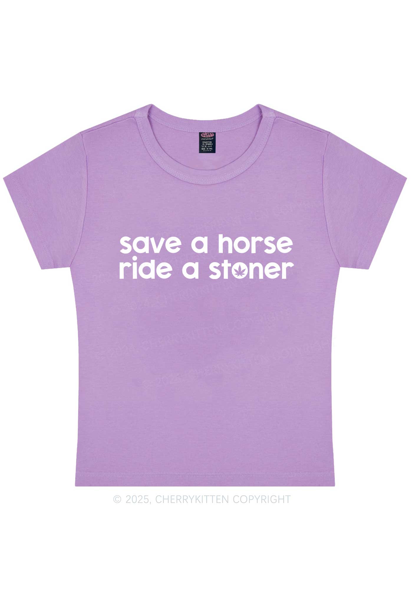 Ride A Stoner Y2K Baby Tee Cherrykitten