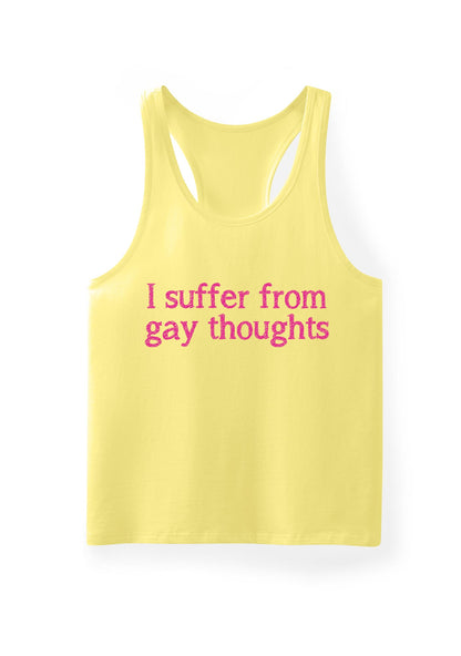 Suffer From Gay Thoughts Pride Y2K Men Racerback Tank Top Cherrykitten