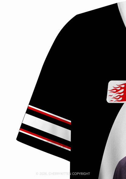 Hockey Player GG Y2K Crop Sport Jersey Shirts Cherrykitten