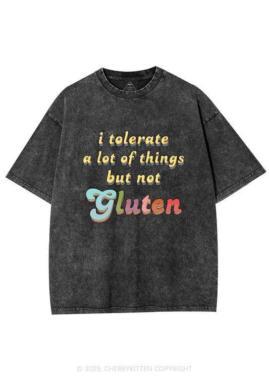 Tolerate Gluten Y2K Shirts Washed Tee Cherrykitten