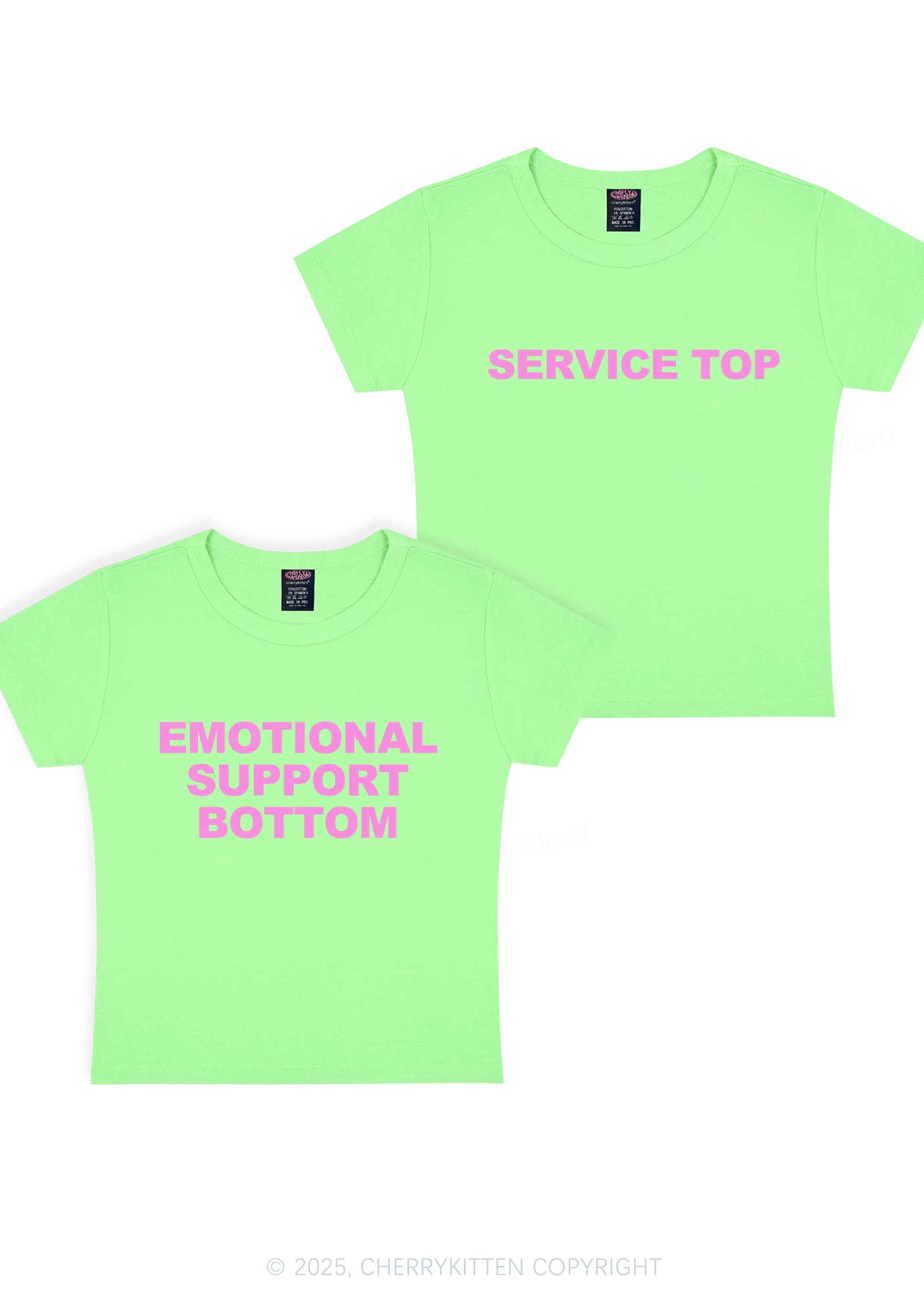 Service Top Y2K Valentine's Day Baby Tee Cherrykitten