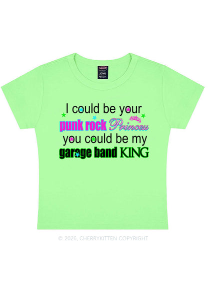 Punk Rock Princess Y2K Baby Tee Cherrykitten