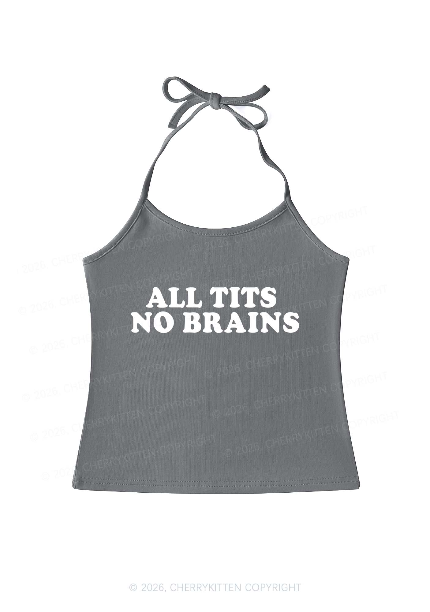 All Txts No Brains Y2K Halter Neck Cami Cherrykitten