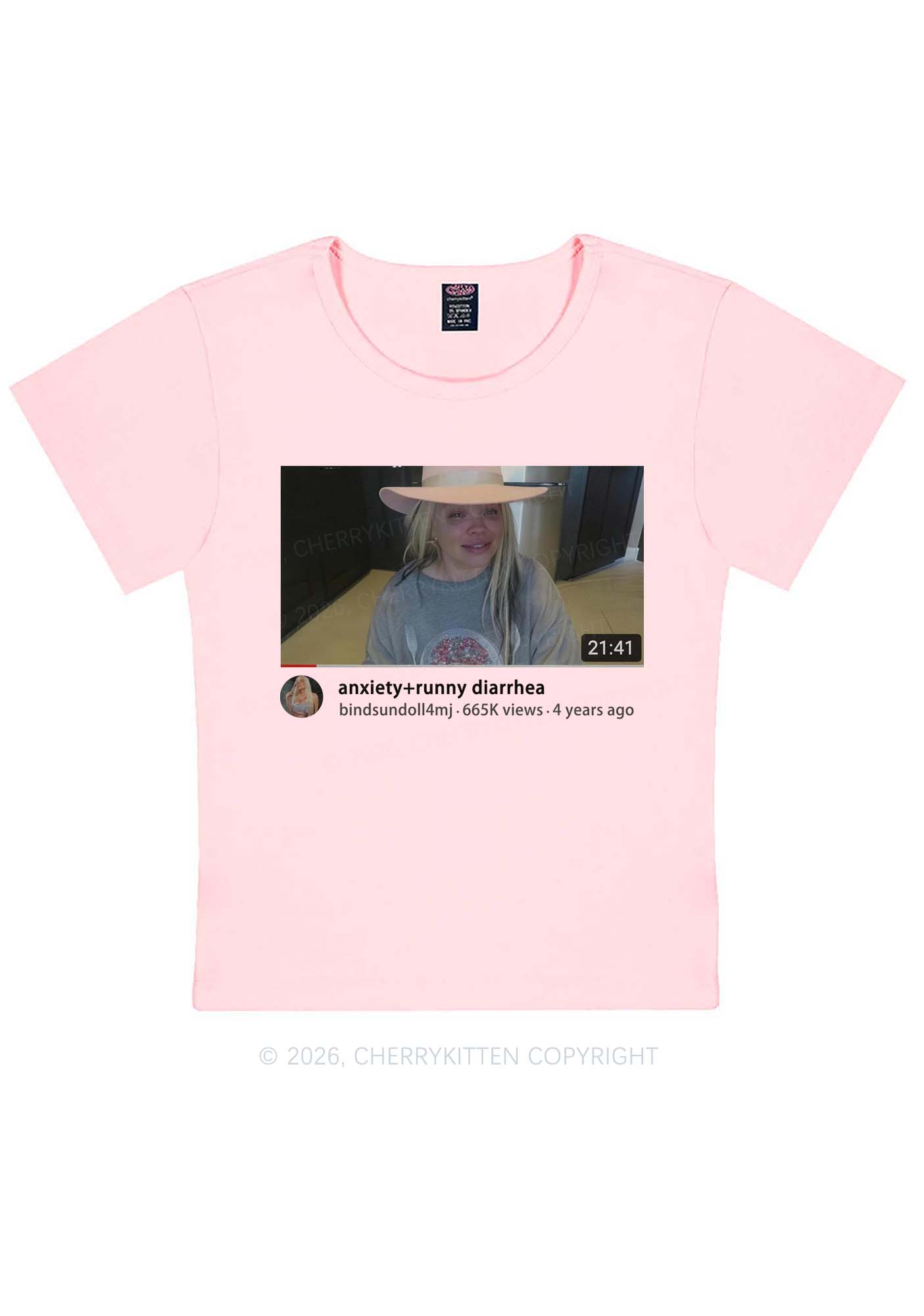 Anxiety Diarrhea Y2K Baby Tee Cherrykitten