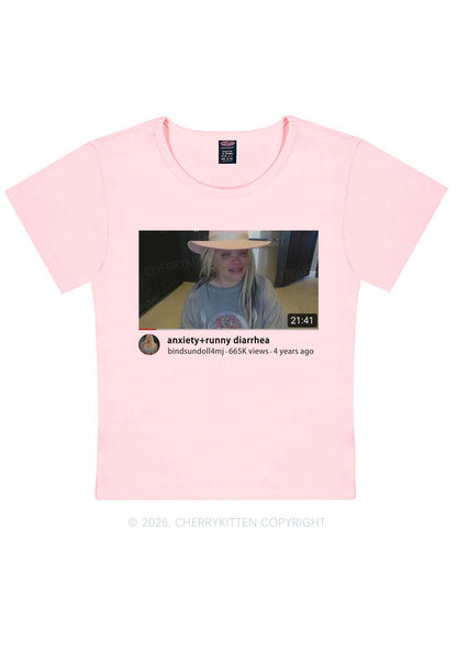 Anxiety Diarrhea Y2K Baby Tee Cherrykitten