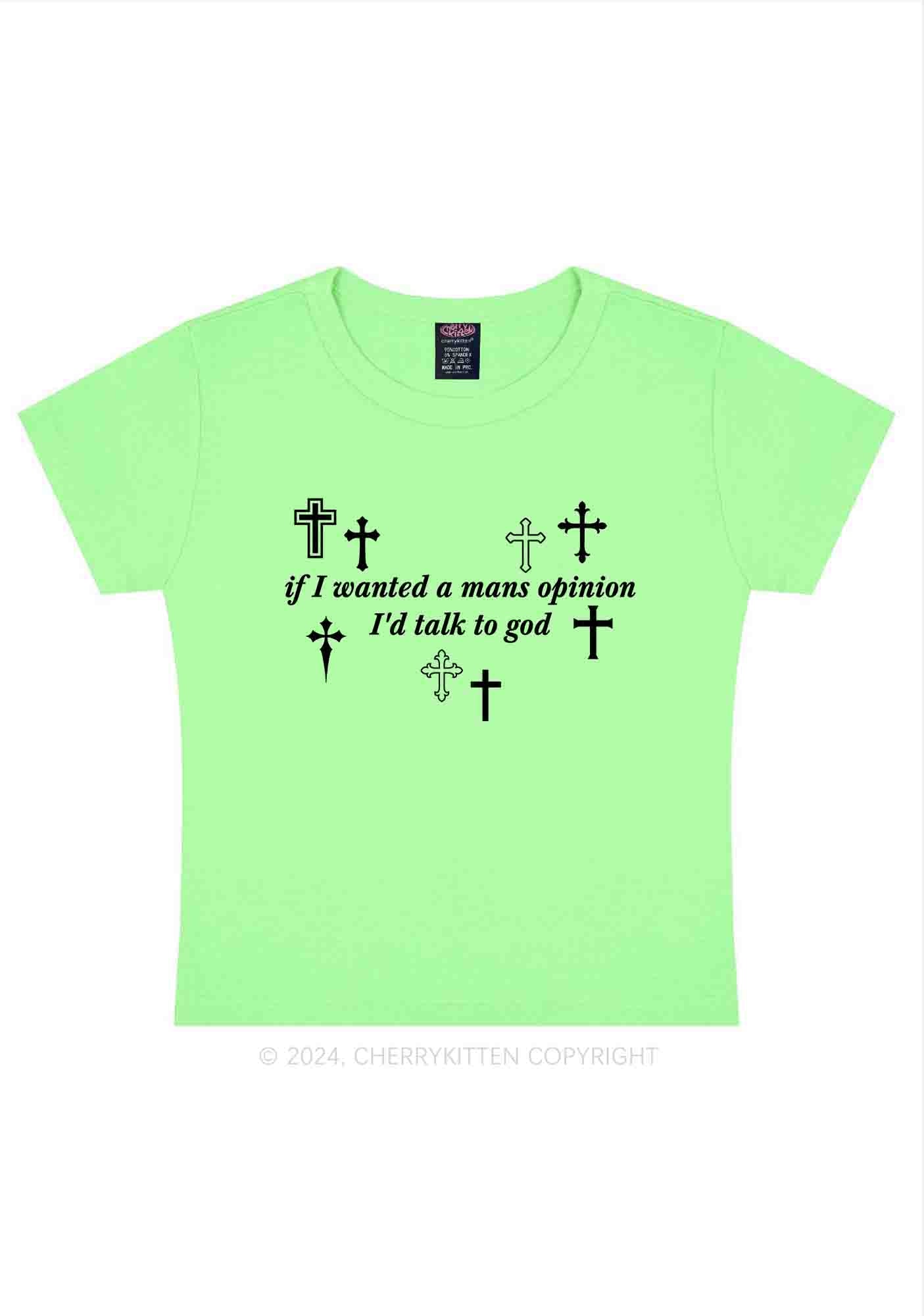 Talk To God Y2K Baby Tee Cherrykitten