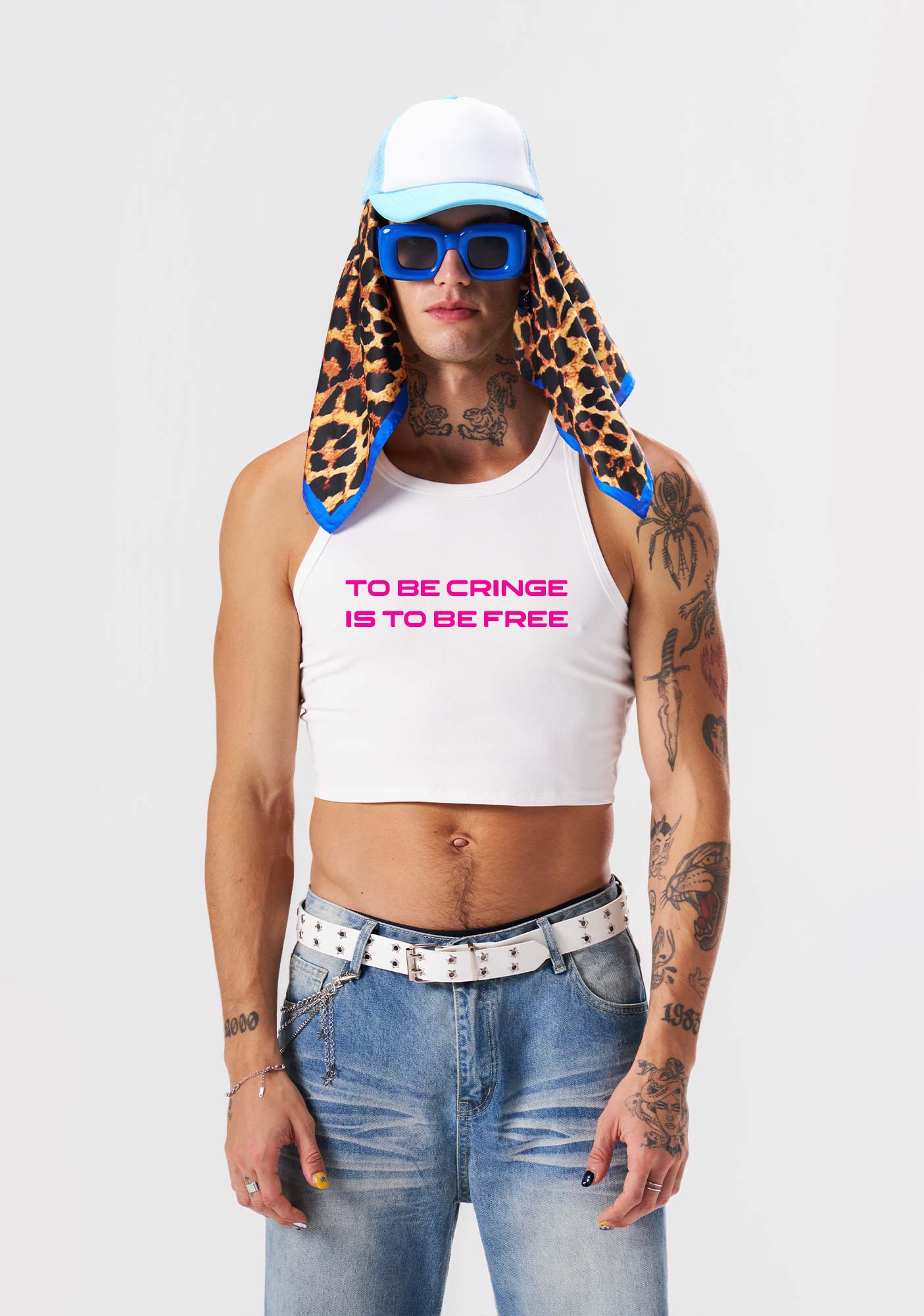To Be Cringe Is To Be Free Y2K Crop Tank Top Cherrykitten
