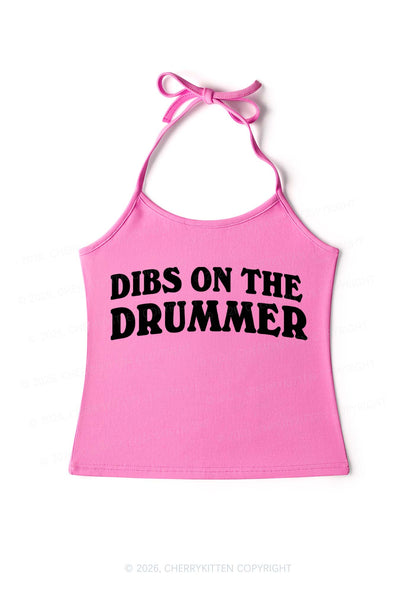 Dibs On The Drummer Y2K Halter Neck Cami Cherrykitten