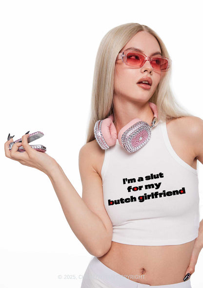 Slxt For Butch Girlfriend Pride Y2K Crop Tank Top Cherrykitten