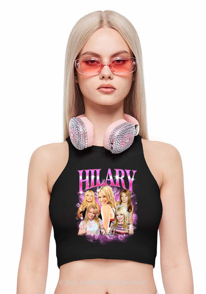 HD Pink Lightning Blonde Girl Y2K Crop Tank Top Cherrykitten