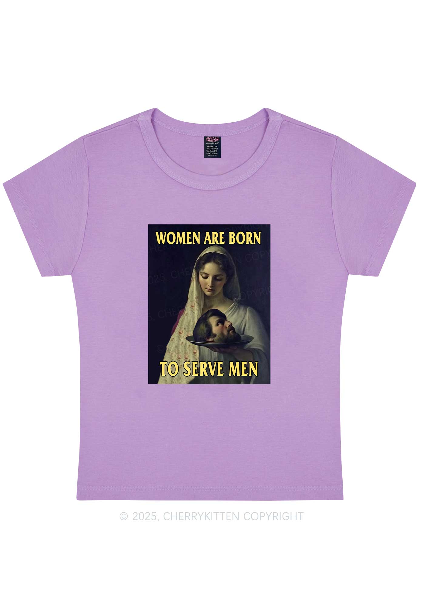 Women Born To Serve Y2K Baby Tee Cherrykitten