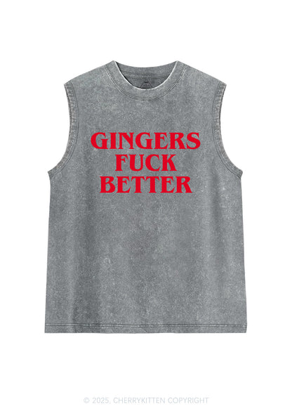 Gingers Fxxk Better Y2K Washed Muscle Tank Cherrykitten