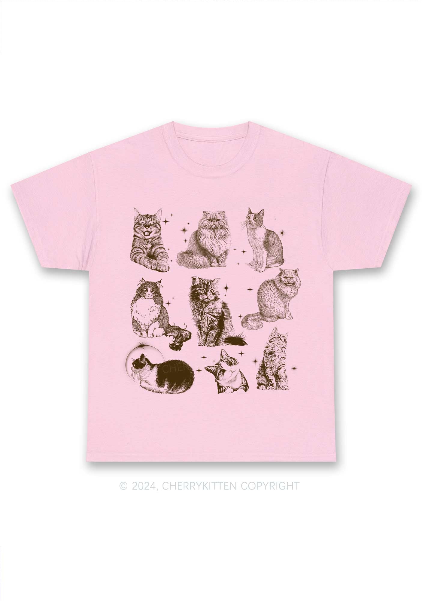 Retro Kitten Y2K Chunky Shirt Cherrykitten