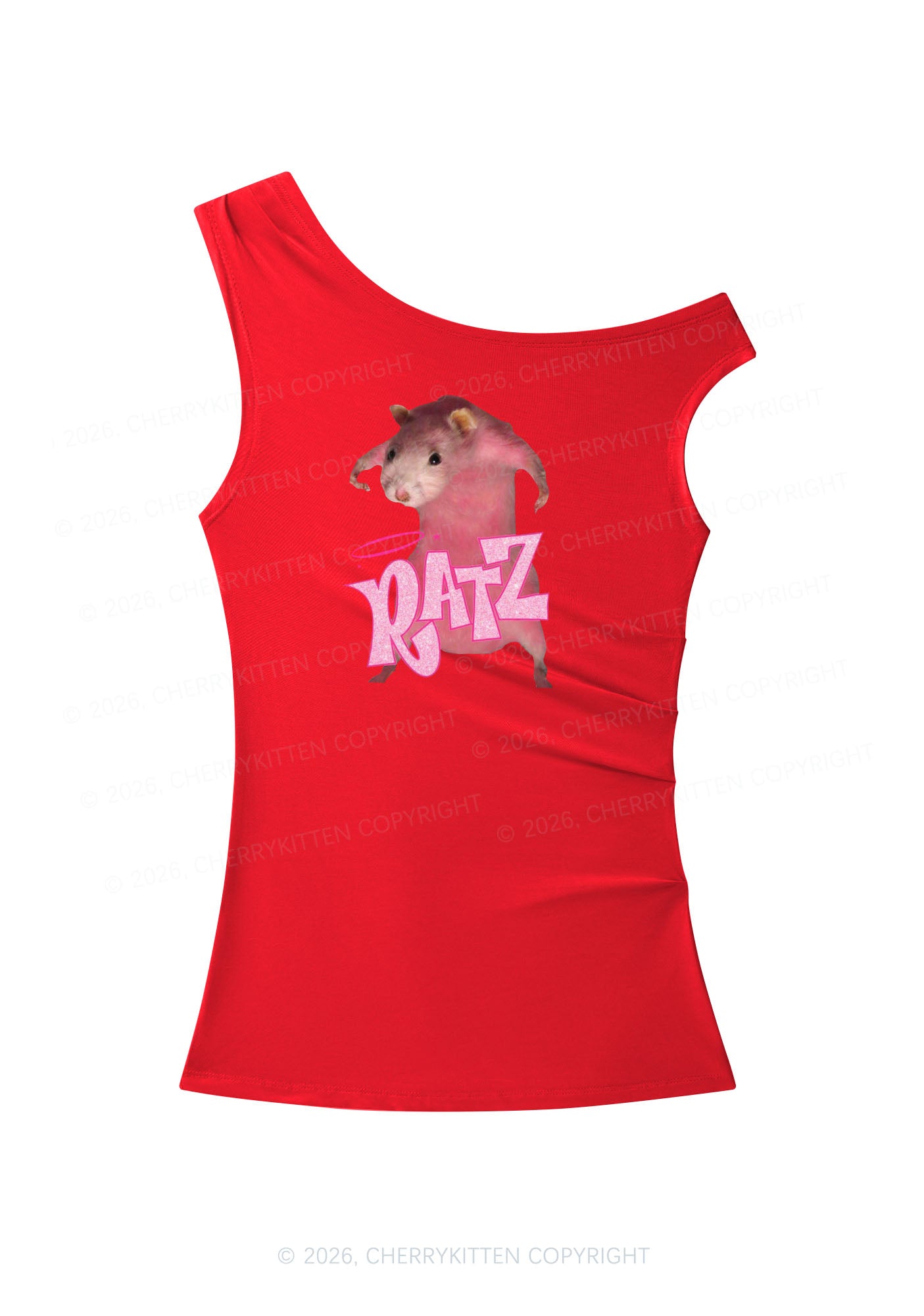 Pink Ratz Y2K Off Shoulder Tank Top Cherrykitten