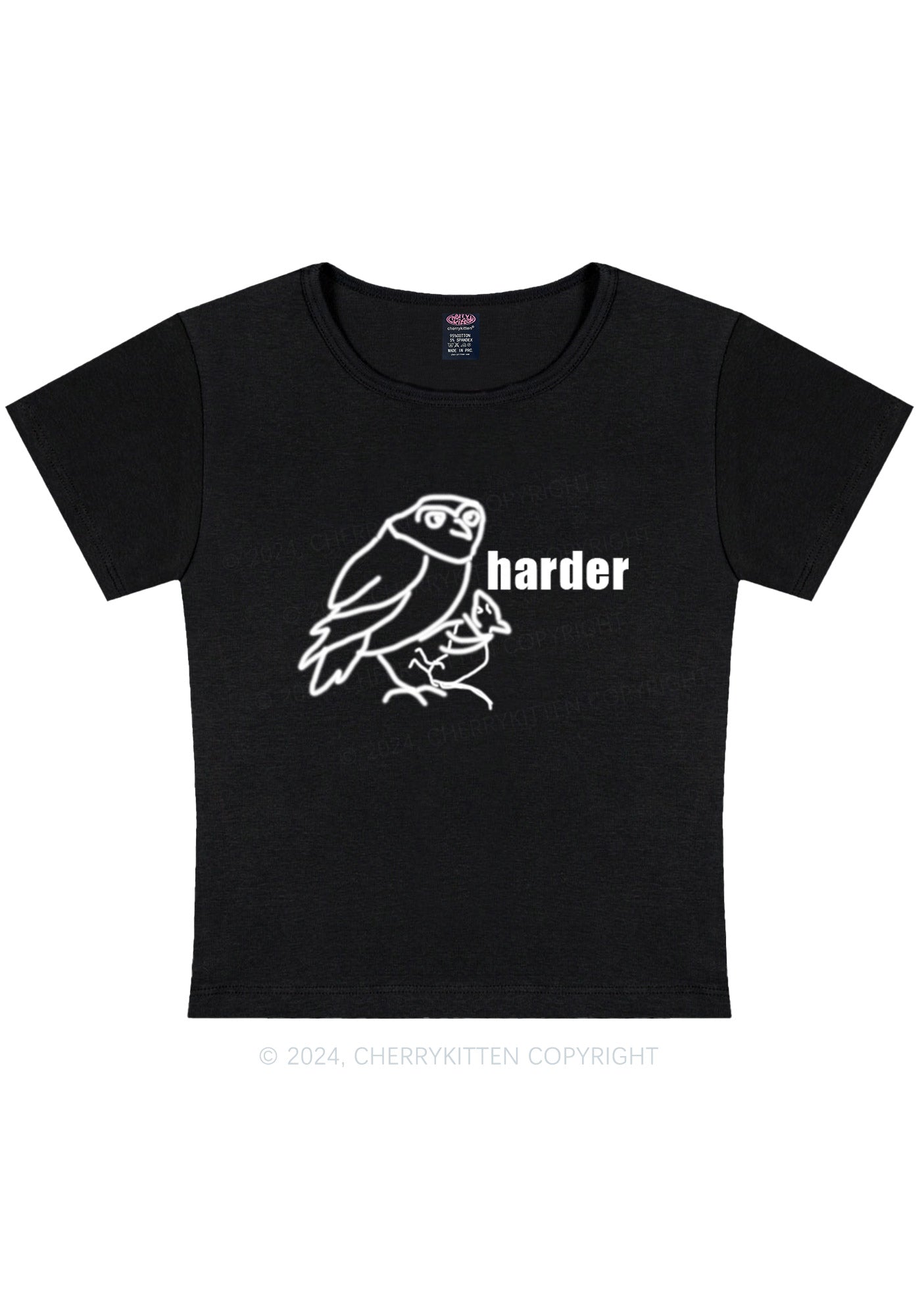 Rats Harder Y2K Baby Tee Cherrykitten