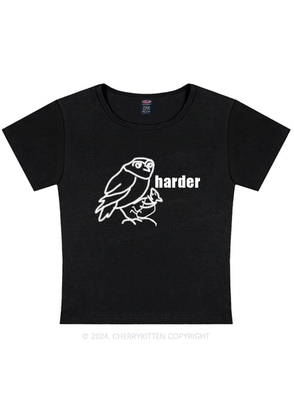 Rats Harder Y2K Baby Tee Cherrykitten