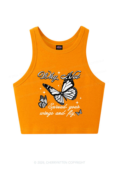 Spread Your Wings And Fly Y2K Crop Tank Top Cherrykitten