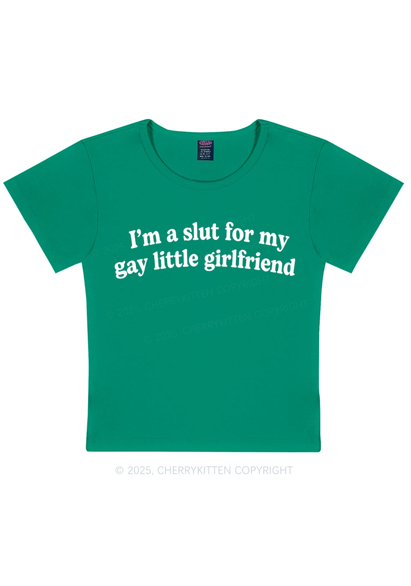 Slxt For My Gay GF Valentine's Day Y2K Baby Tee Cherrykitten