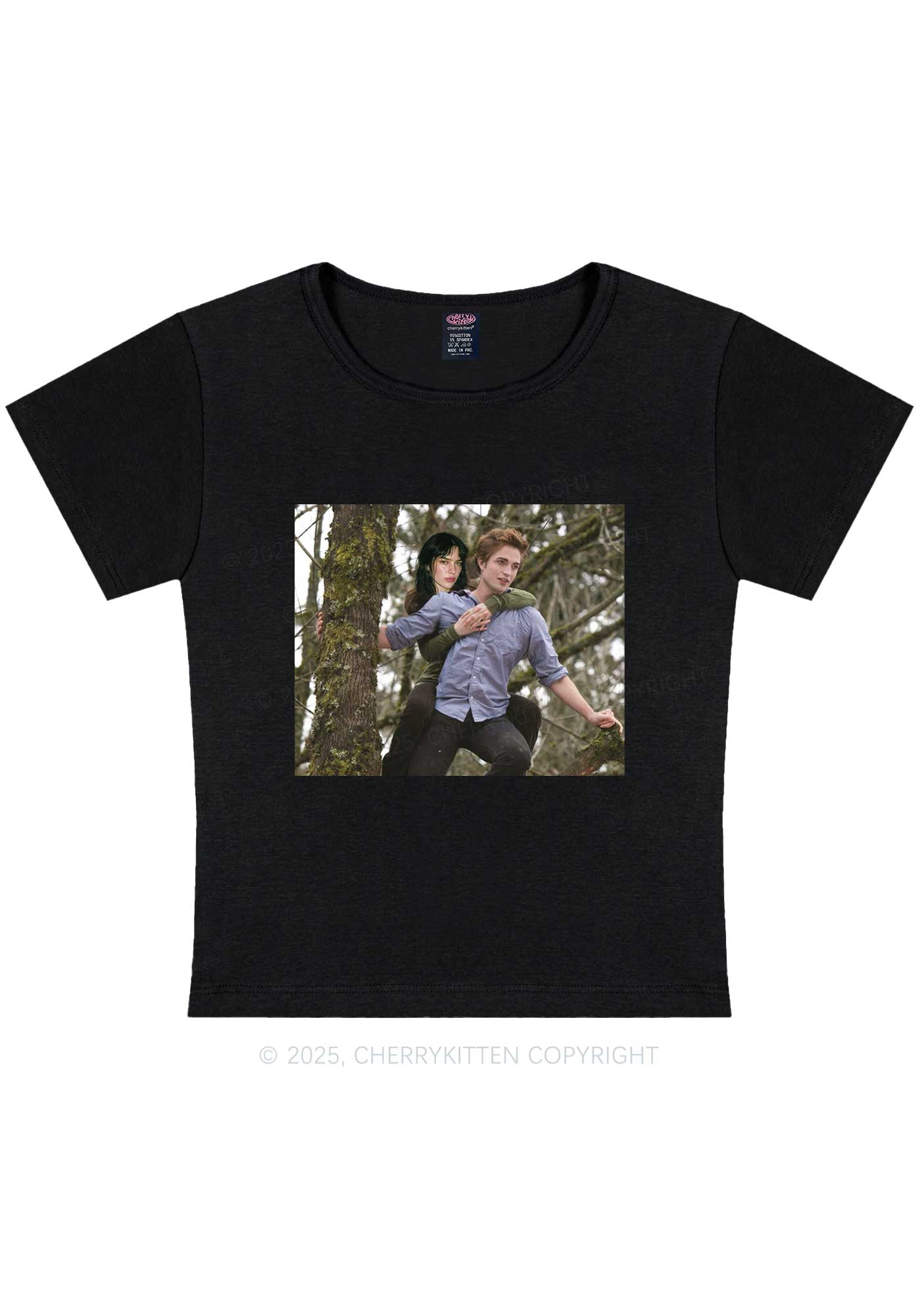 Custom Face Y2K Baby Tee Cherrykitten