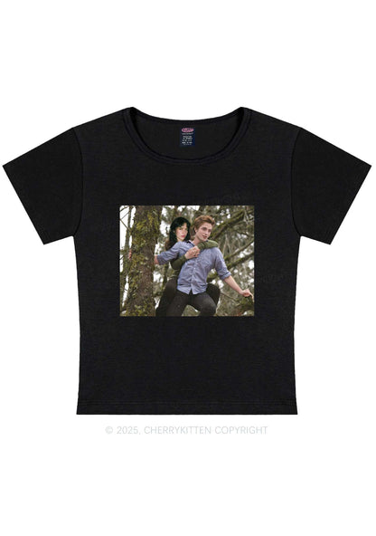 Custom Face Y2K Baby Tee Cherrykitten