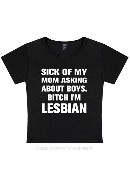 Bxxch Im Lesbian Pride Y2K Baby Tee Cherrykitten