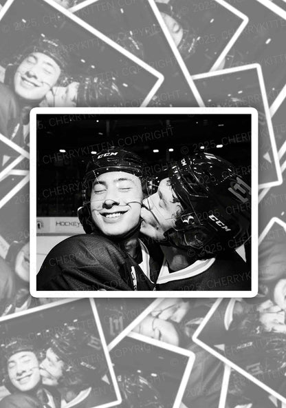 Hockey Duo Faded HR 1pc Y2K Sticker Cherrykitten