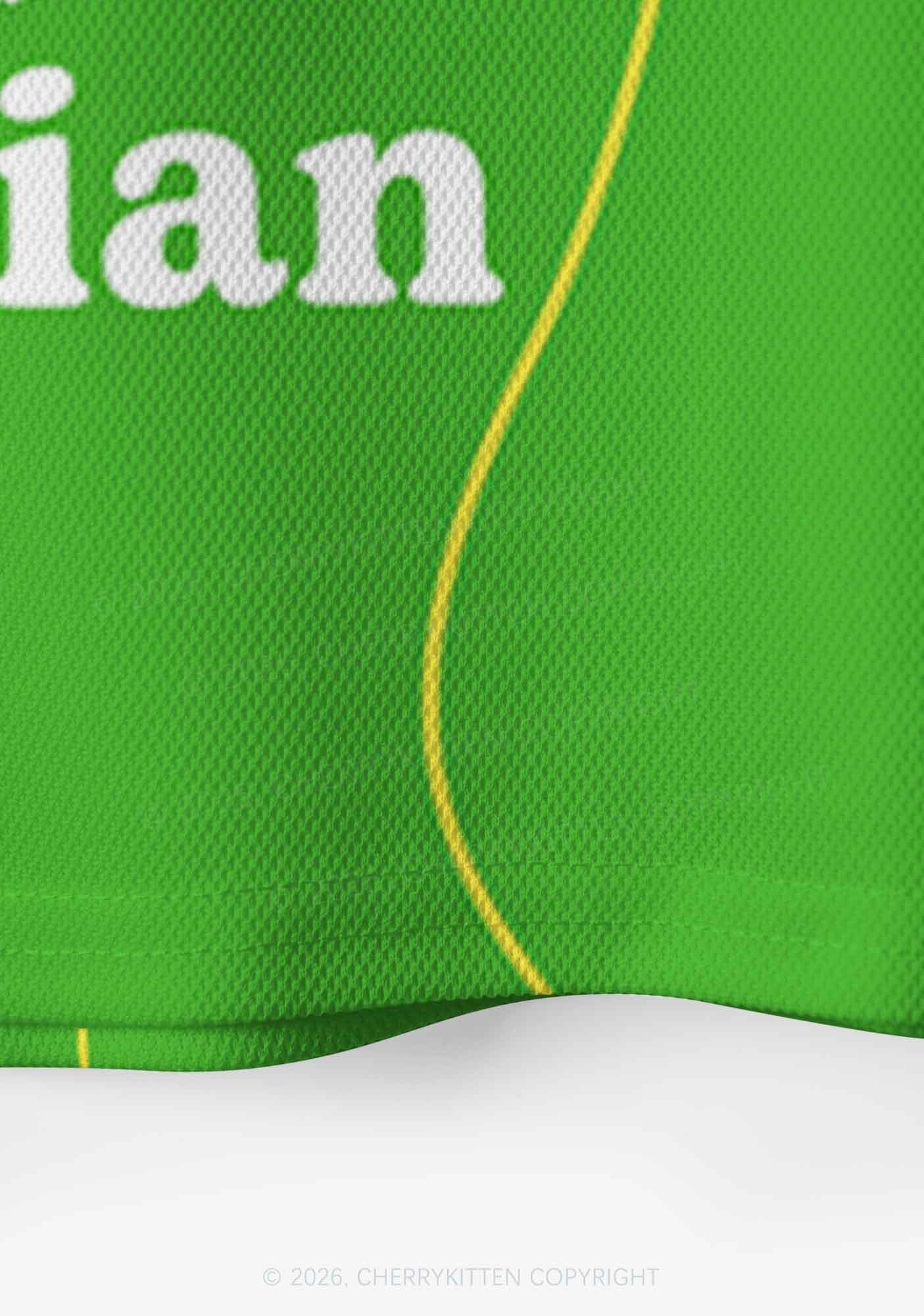 Custom Kiss Me Im Italian St Patricks Y2K Crop Sport Jersey Shirts Cherrykitten
