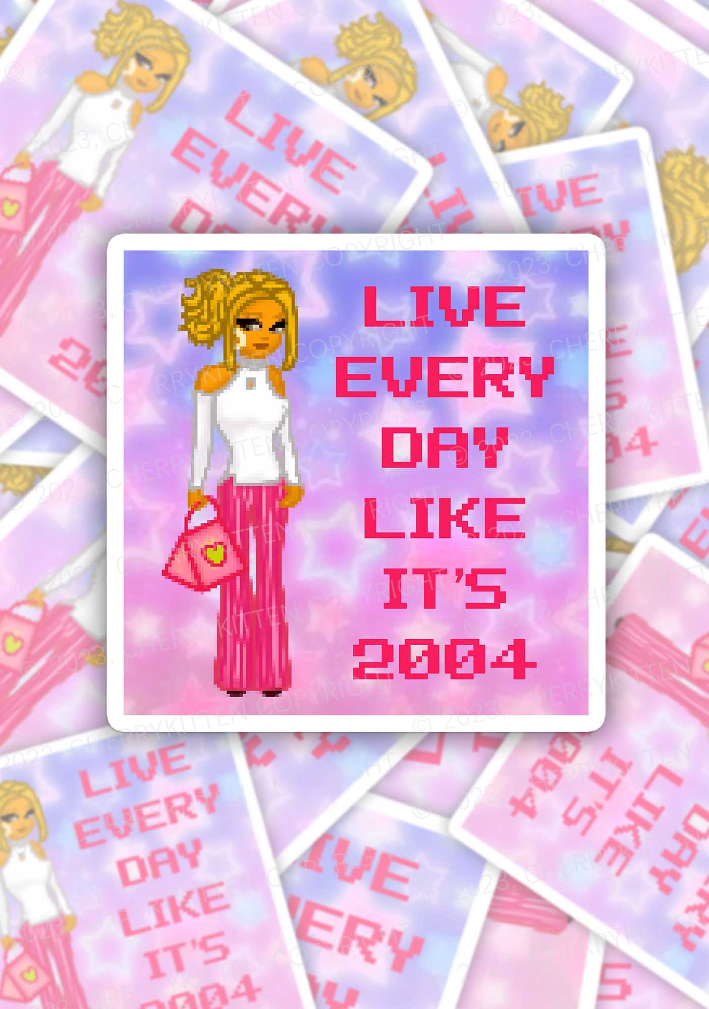 Live Every Day 1Pc Y2K Sticker Cherrykitten