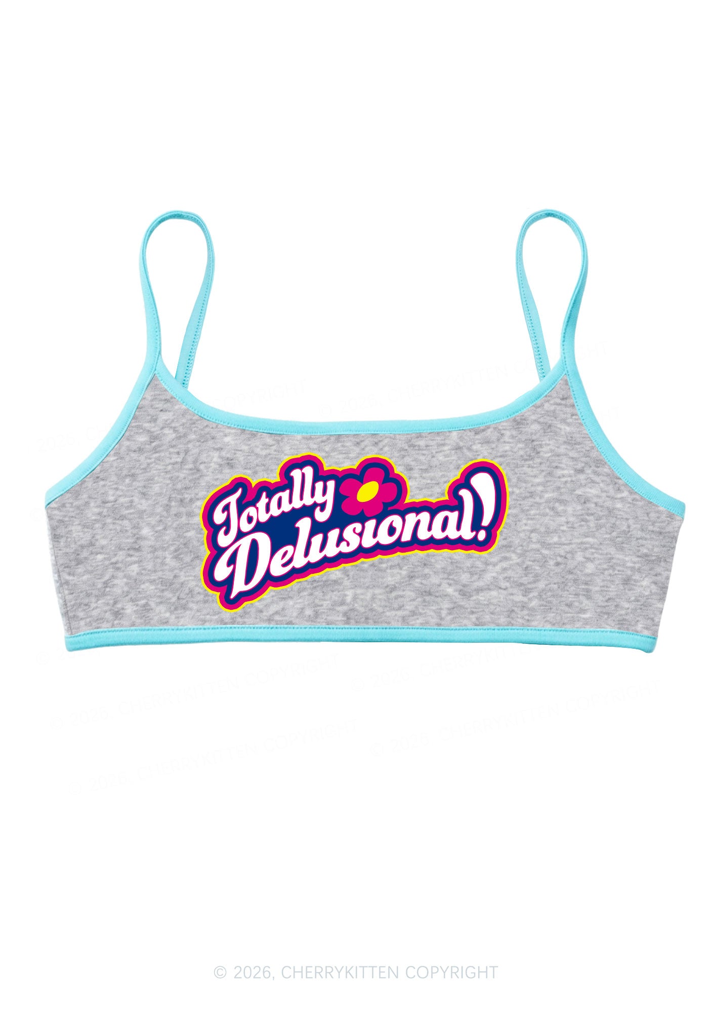 Totally Delusional Y2K Super Crop Cami Cherrykitten