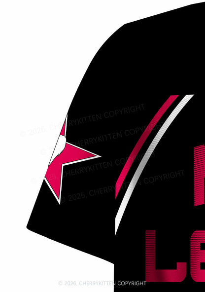 Black Mean Lesbian Pride Y2K Crop Sport Jersey Shirts Cherrykitten