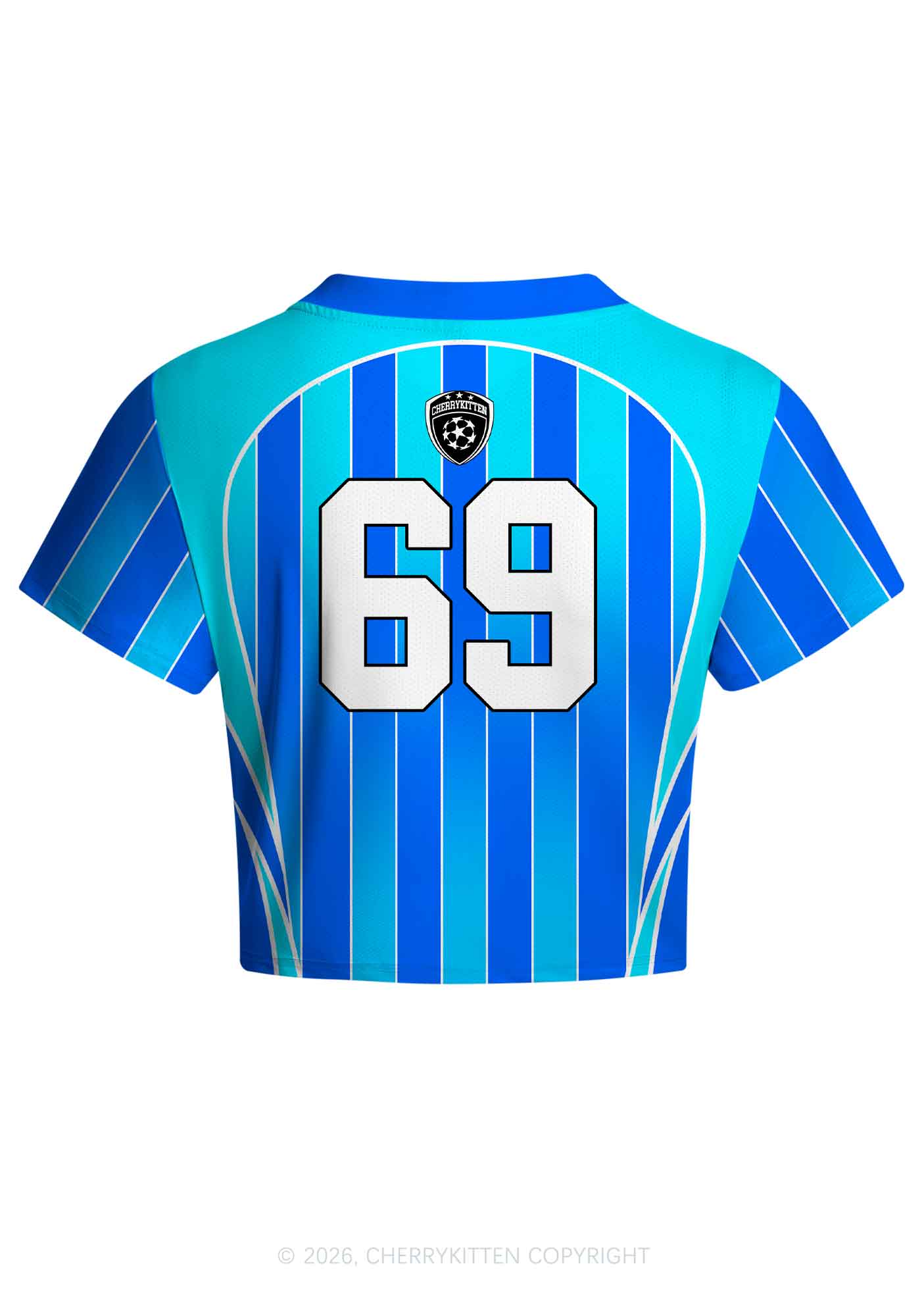 Blue Gods Favorite Fag Pride Y2K Crop Football Jersey Shirts Cherrykitten