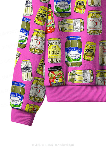 Christmas Pickle Y2K Fleece Long Sleeve Pajama Set Cherrykitten