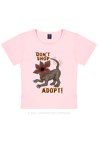 Dont Shop Adopt Y2K Baby Tee Cherrykitten