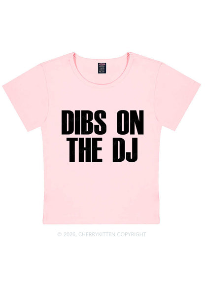 Dibs On The DJ Y2K Baby Tee Cherrykitten
