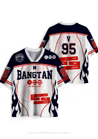 Kpop Red Dragon Y2K Sport Jersey Shirts Cherrykitten