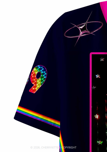 Princess Unicorn Rainbow Y2K Crop Sport Jersey Shirts Cherrykitten