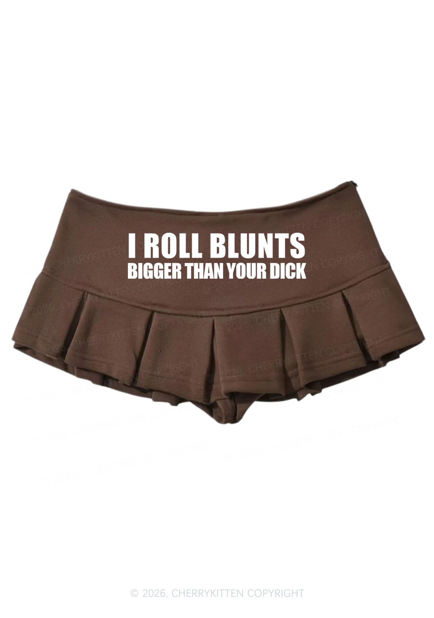 I Roll Blunts Y2K Mini Pleated Skirts Cherrykitten