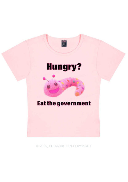 Eat The Government Y2K Baby Tee Cherrykitten
