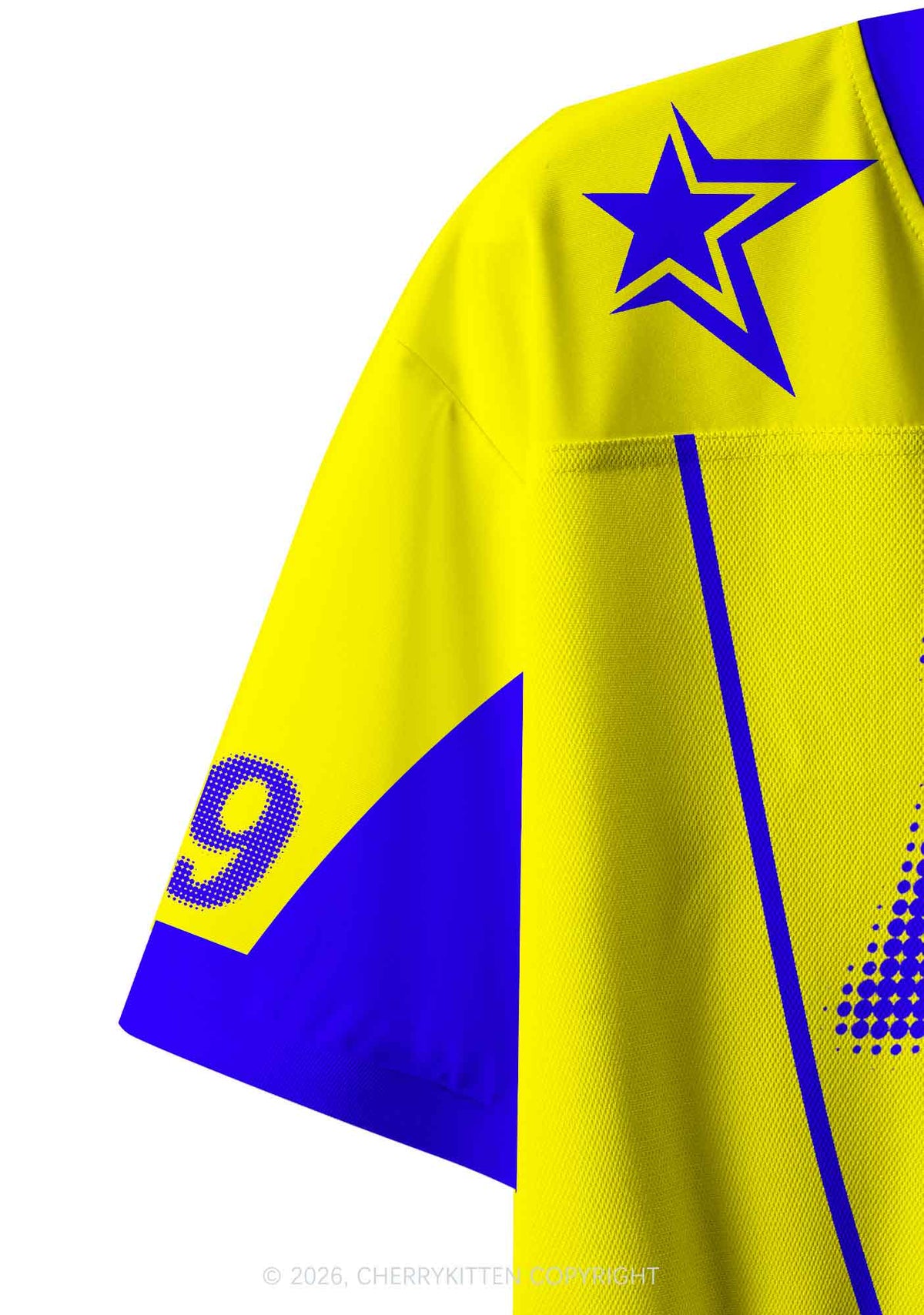 Yellow I Have Rabies Y2K Crop Sport Jersey Shirts Cherrykitten