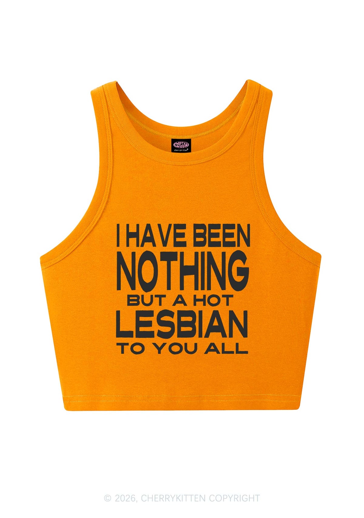 I Have Been A Hot Lesbian Pride Y2K Crop Tank Top Cherrykitten