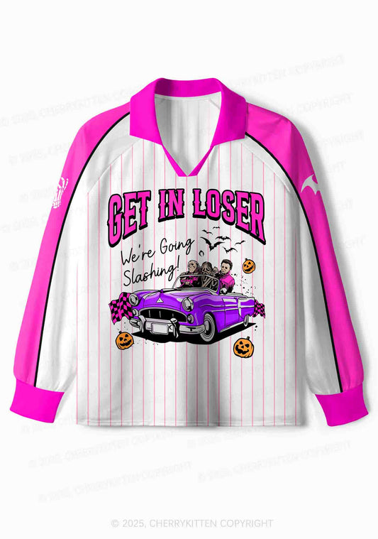Halloween Custom White Going Slashing Y2K Sport Long Sleeve Jersey Shirts Cherrykitten