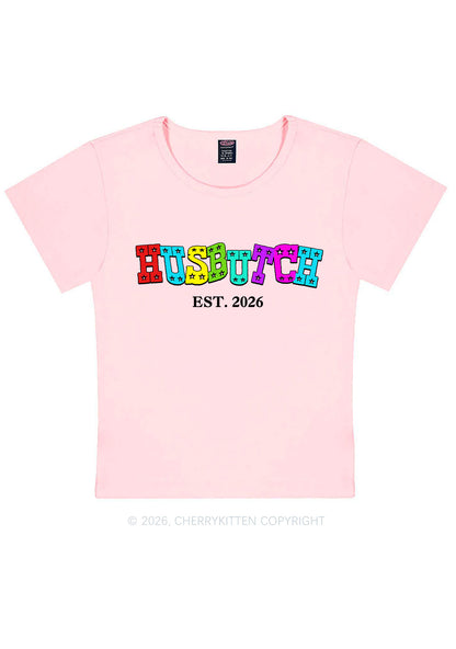 Custom Year Rainbow Husbutch Pride Y2K Baby Tee Cherrykitten