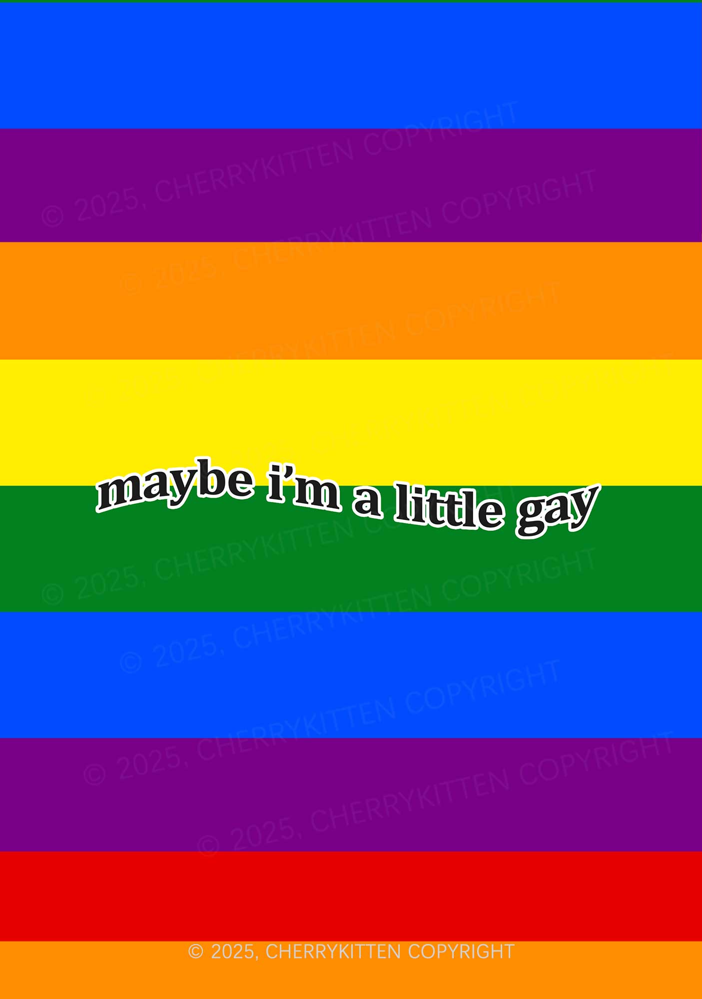 Maybe Im A Little Gay pride 1Pc Y2K Pin Badge Cherrykitten