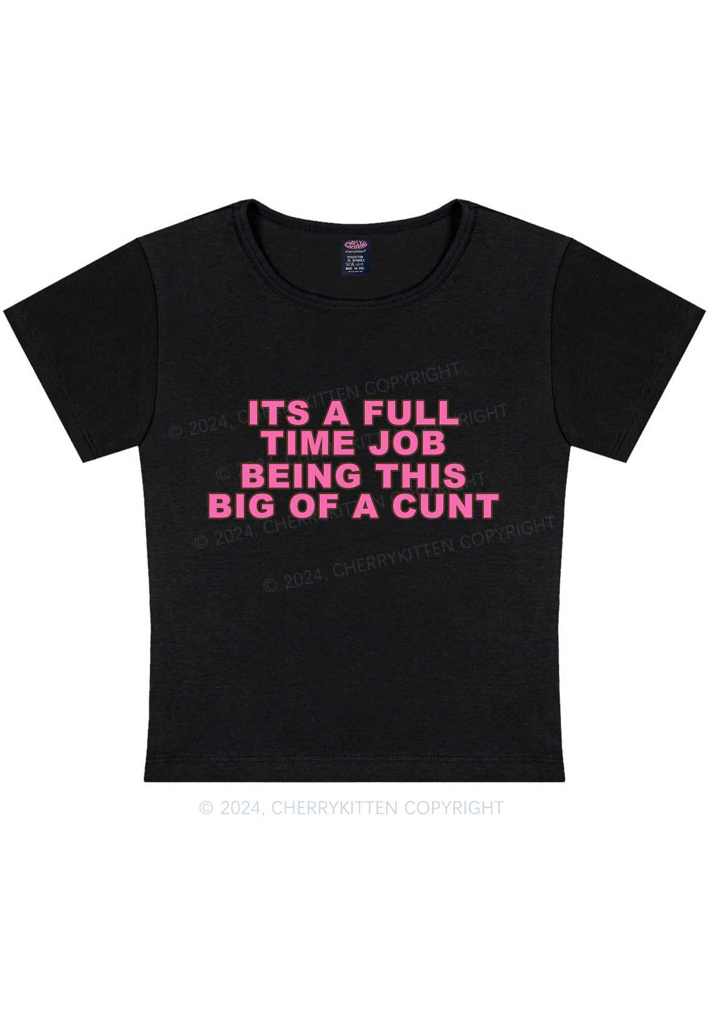 Curvy This Big Of Cxnt Y2K Baby Tee Cherrykitten