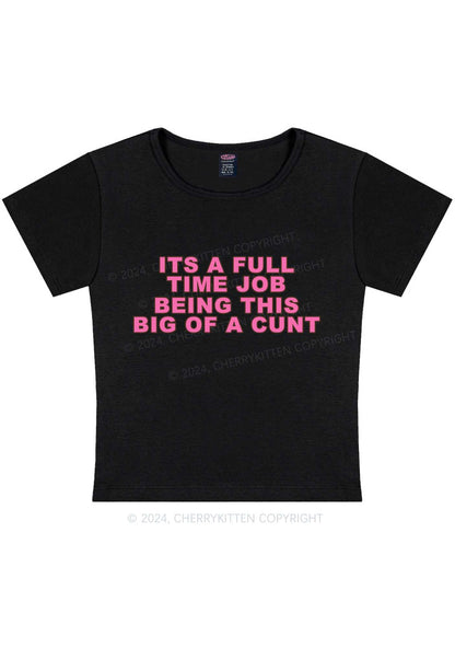 Curvy This Big Of Cxnt Y2K Baby Tee Cherrykitten