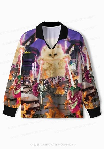Custom Super Power Kitten Y2K Sport Long Sleeve Jersey Shirts Cherrykitten