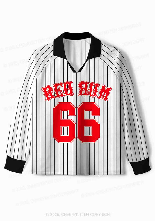 Custom Striped Red Rum Y2K Sport Long Sleeve Jersey Shirts Cherrykitten